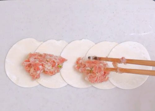 用餃子皮和肉做玫瑰花煎餃