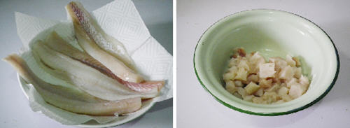 蠶豆米燴魚肉丁