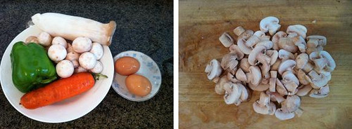 雙孢菇炒雞蛋
