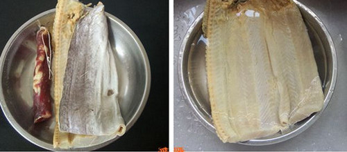 香腸蒸海鰻魚幹