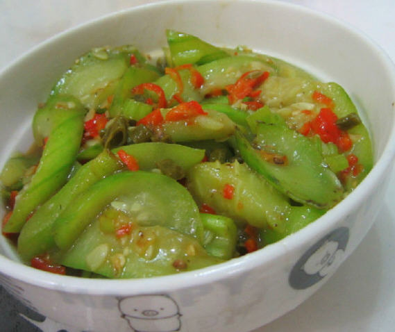 咸豆角炒絲瓜