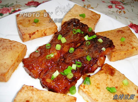 煎魚排豆腐