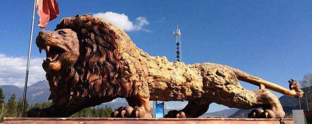 最大根雕雄獅在哪裡 曾經的東方醒獅現在變成瞭睡獅