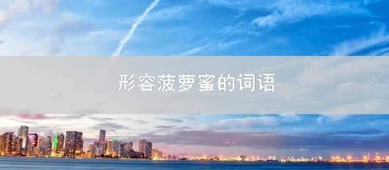 形容菠蘿蜜的詞語