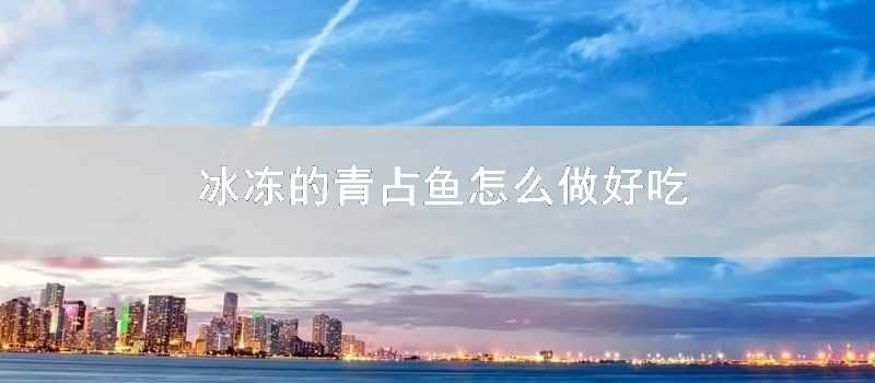 冰凍的青占魚怎麼做好吃