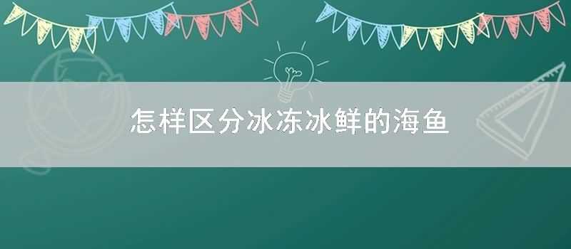 怎樣區分冰凍冰鮮的海魚