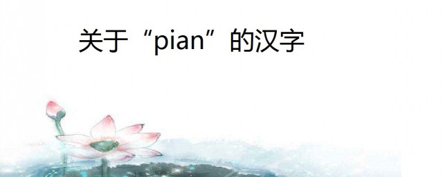 pian的漢字 其中關於片字的成語有哪些