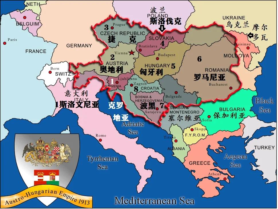 奧匈帝國是現在的哪個國傢 奧匈帝國解體具體原因是什麼