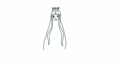 冰公主的簡單畫法