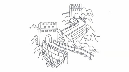 萬裡長城簡筆畫