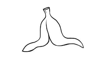 香蕉皮簡筆畫步驟
