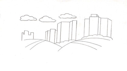 怎麼畫城市簡筆畫