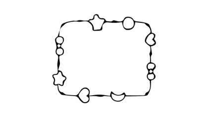 簡單的花邊邊框簡筆畫